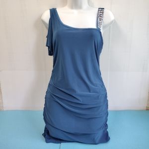 Carpe Diem One Shoulder Ruched Party Dress Size M